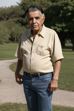 Dominican elderly male with  black hair