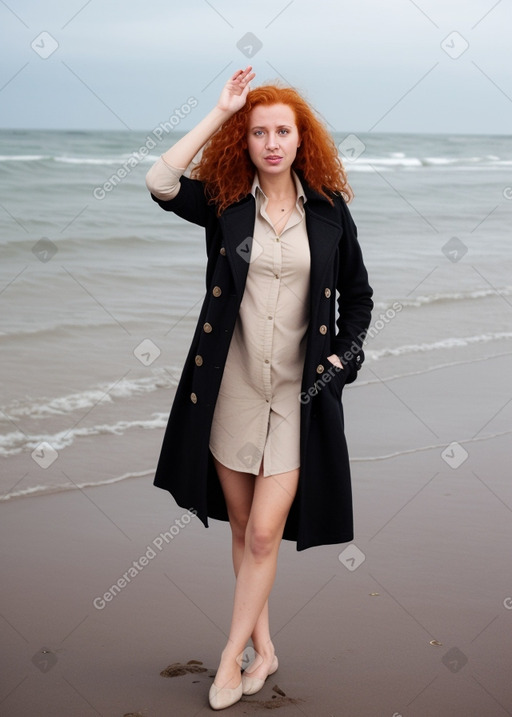 Tunisian adult female with  ginger hair