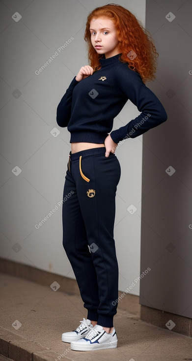 Libyan teenager female with  ginger hair