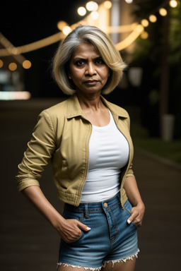 Bangladeshi middle-aged female with  blonde hair