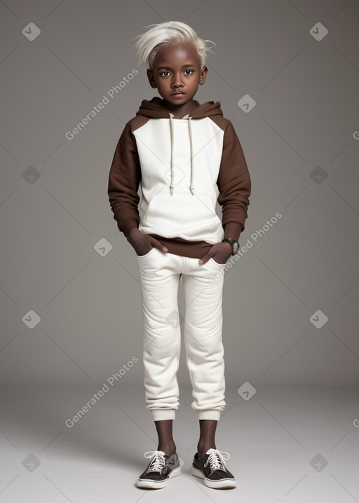 Kenyan child boy with  white hair