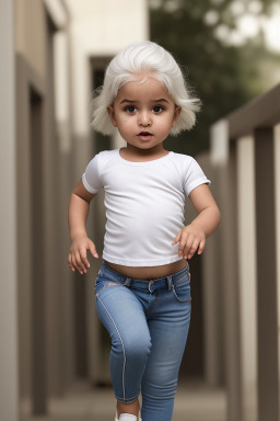 Omani infant girl with  white hair