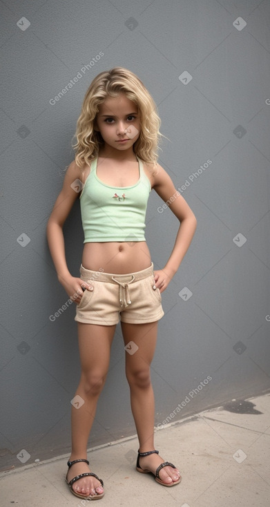 Iranian child girl with  blonde hair