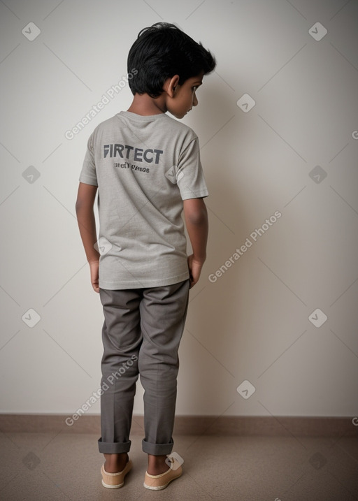 Indian child boy with  gray hair