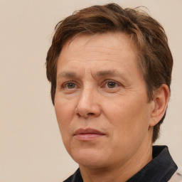 Neutral white adult male with short  brown hair and brown eyes