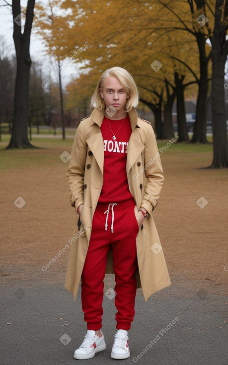 Adult non-binary with  blonde hair