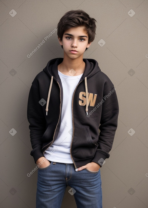 Teenager boy with  brown hair