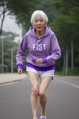 Elderly female with  white hair