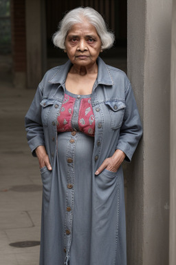 Bangladeshi elderly female with  gray hair