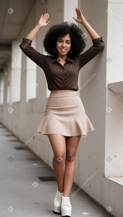 Puerto rican young adult female with  brown hair