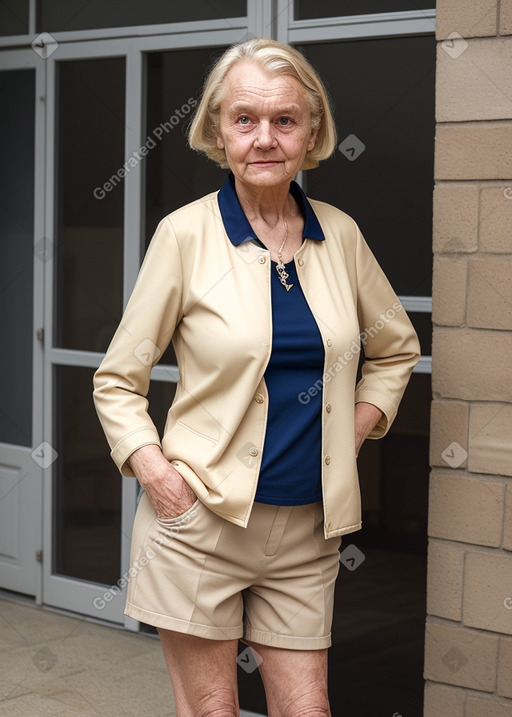 Danish elderly female with  blonde hair