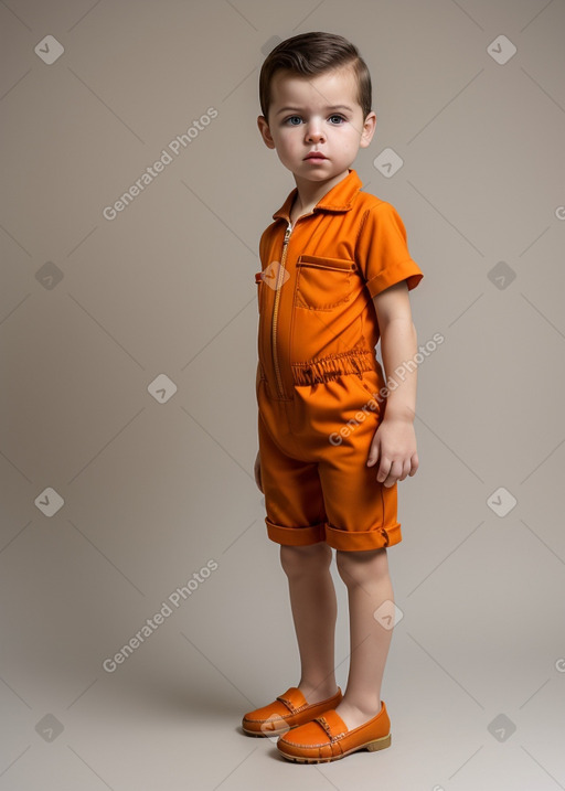 Macedonian infant boy with  brown hair