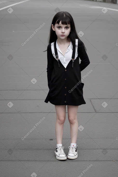 Polish child girl with  black hair