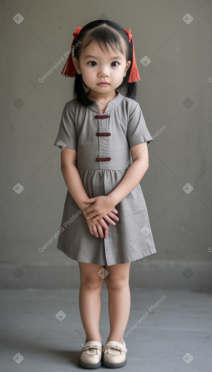 Vietnamese infant girl with  gray hair