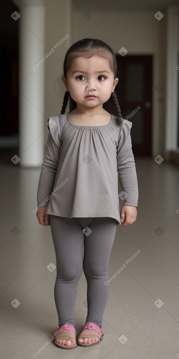 Uzbek infant girl with  gray hair