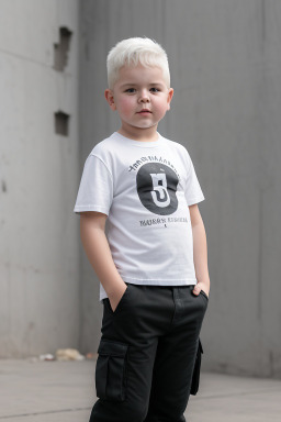 Serbian child boy with  white hair