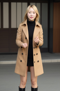 South korean adult female with  blonde hair