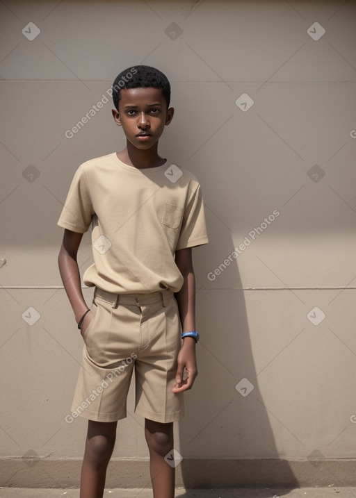 Ethiopian teenager boy with  black hair