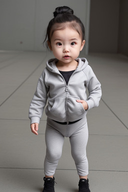 Chinese infant girl with  gray hair