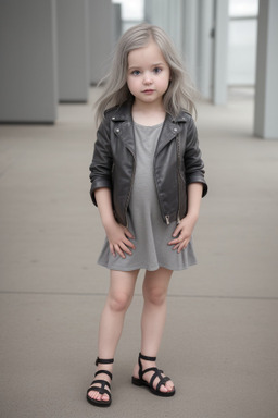 Canadian infant girl with  gray hair