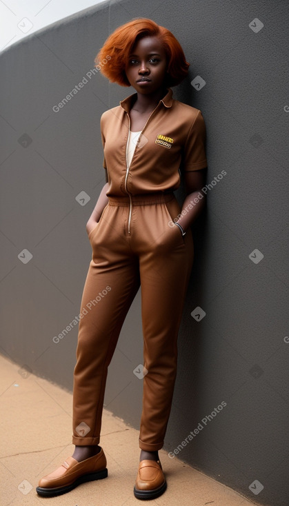 Ugandan young adult female with  ginger hair