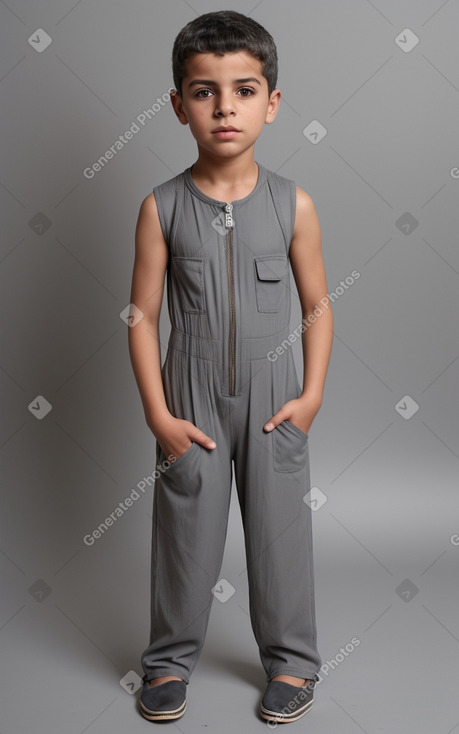 Tunisian child boy with  gray hair