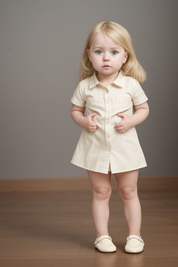 Belgian infant girl with  blonde hair