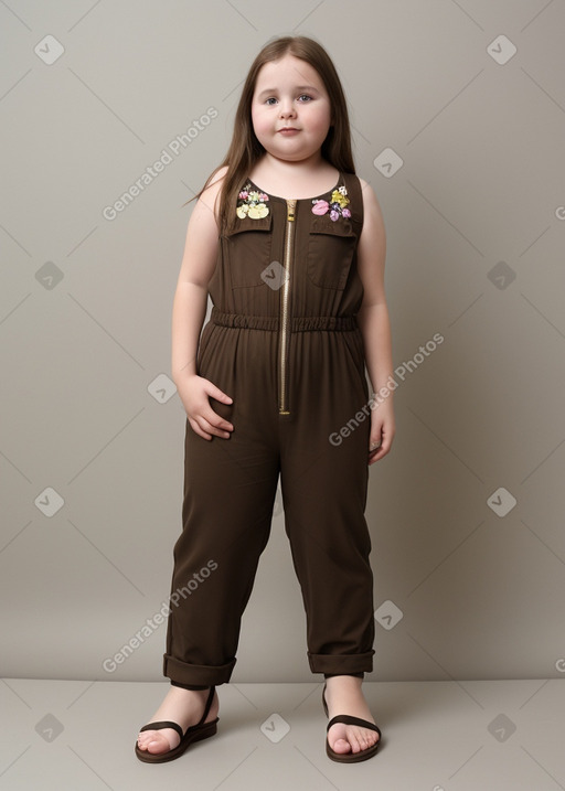 Slovenian child girl with  brown hair