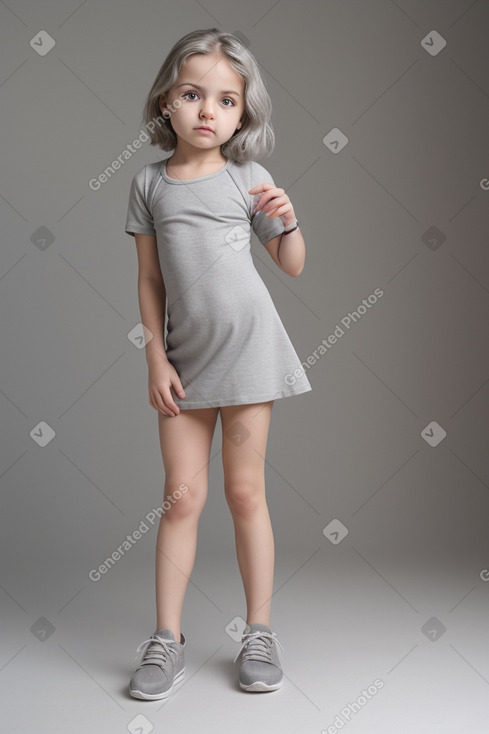 Romanian infant girl with  gray hair