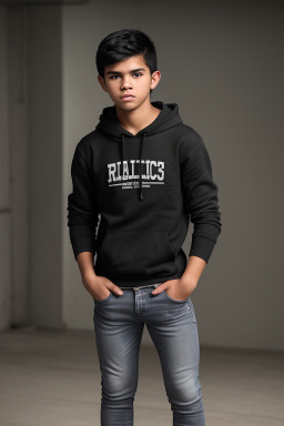 Filipino teenager boy with  black hair