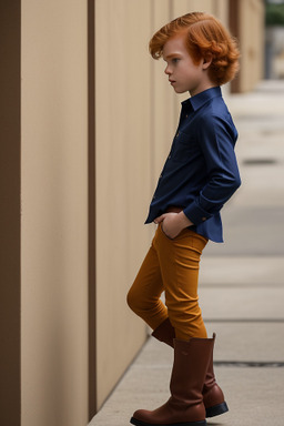 Brazilian child male with  ginger hair