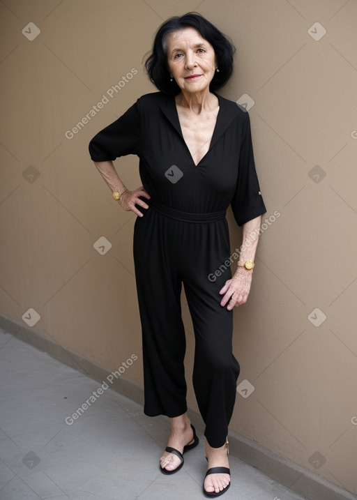 Irish elderly female with  black hair