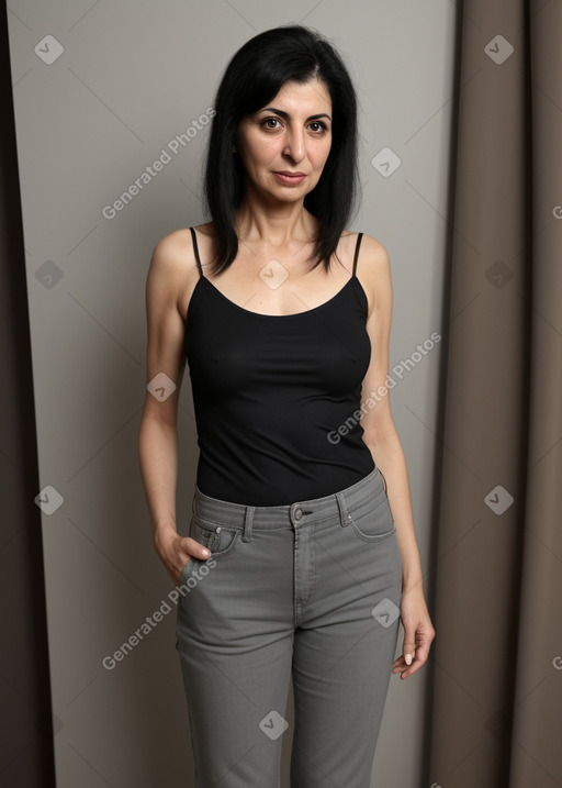 Lebanese 45 years female with  black hair