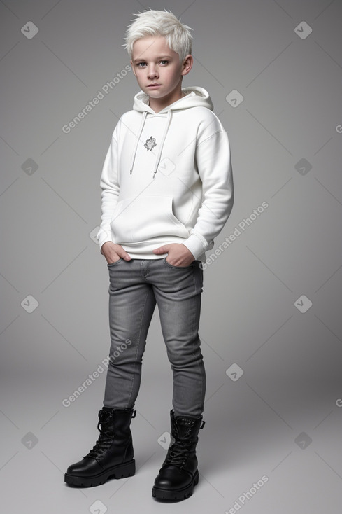 Irish child boy with  white hair