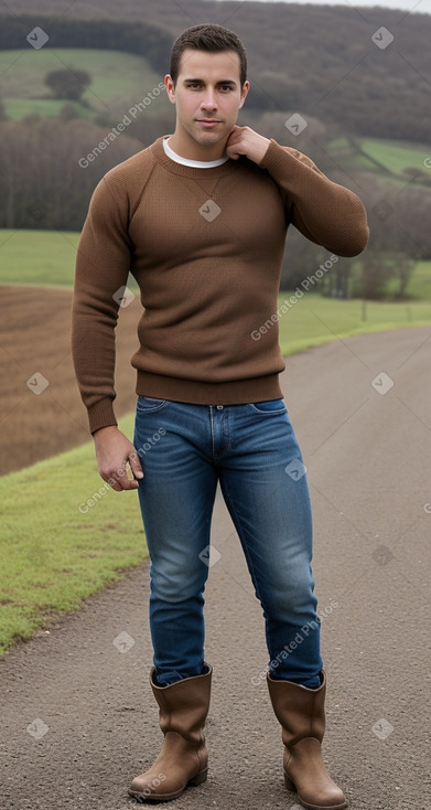 Puerto rican adult male with  brown hair