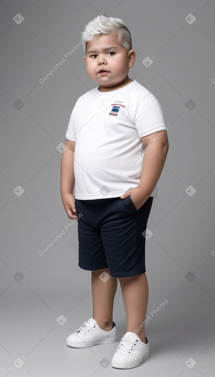 Paraguayan child boy with  white hair