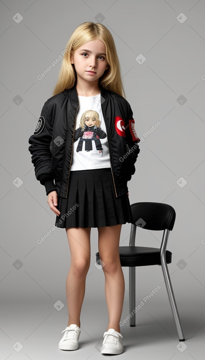 Turkish child girl with  blonde hair