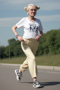 Swedish elderly non-binary with  blonde hair