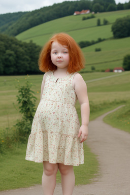 Slovenian infant girl with  ginger hair