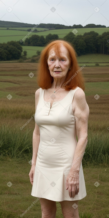 Elderly female with  ginger hair