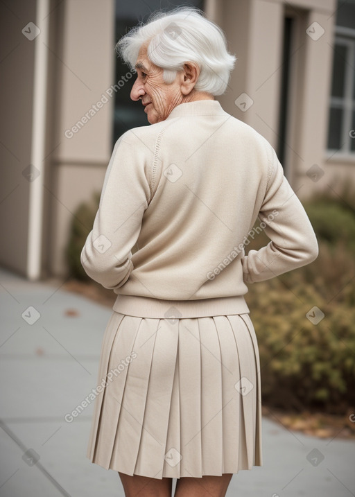 Armenian elderly female with  white hair