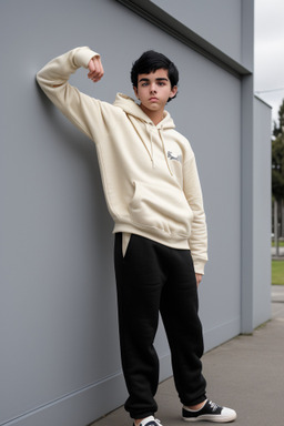 New zealand teenager boy with  black hair