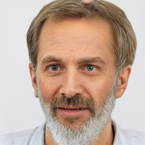 Neutral white adult male with short  brown hair and brown eyes