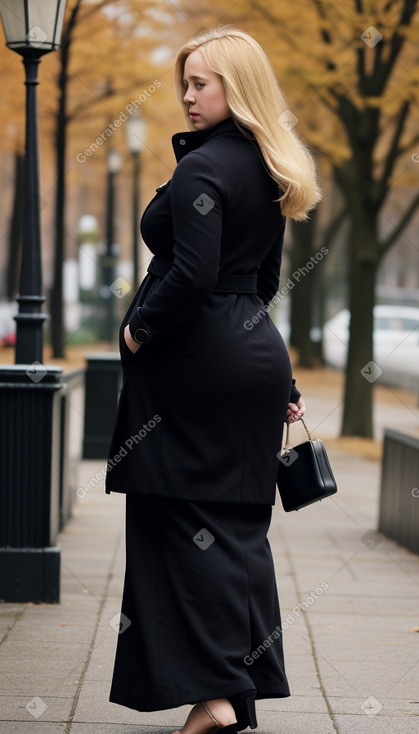 Caucasian adult female with  blonde hair