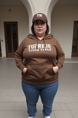 Turkish middle-aged female with  brown hair