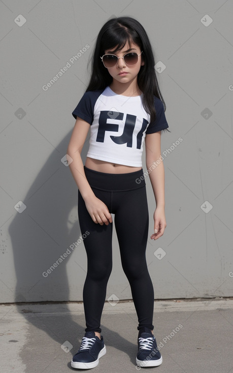 Georgian child girl with  black hair