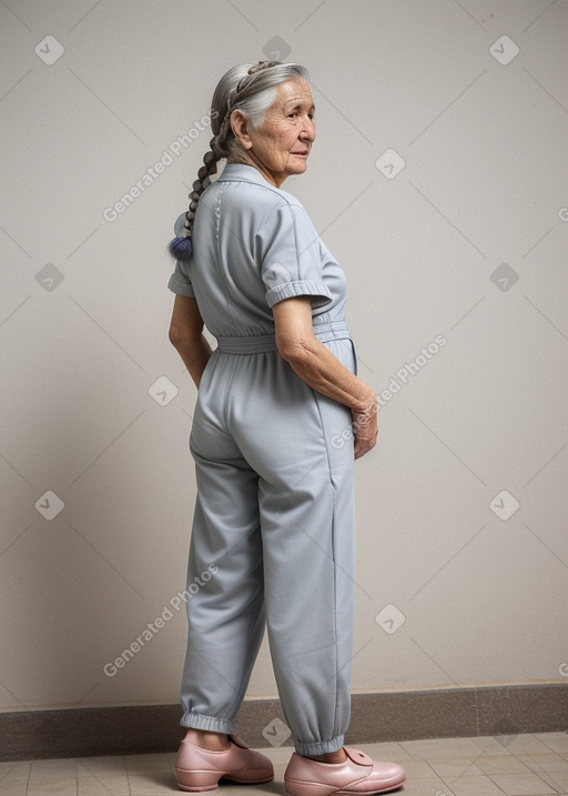 Uzbek elderly female with  gray hair