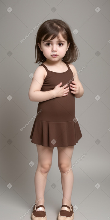 Turkish infant girl with  brown hair