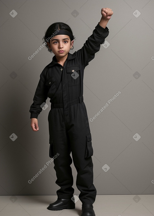 Chilean child male with  black hair