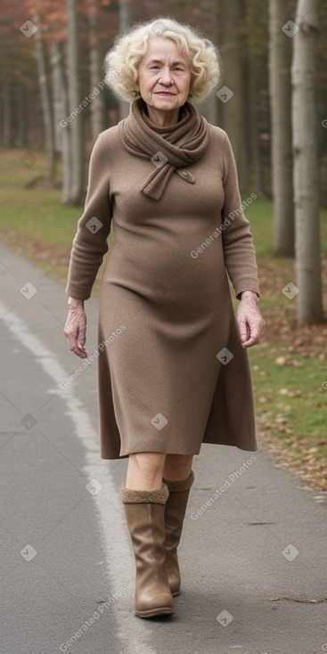 Norwegian elderly female with  blonde hair